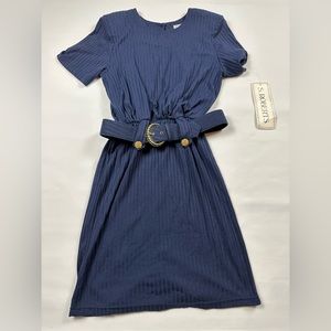 NWT S.Roberts vintage 90's belted dress with button back size 13/14 fits like L